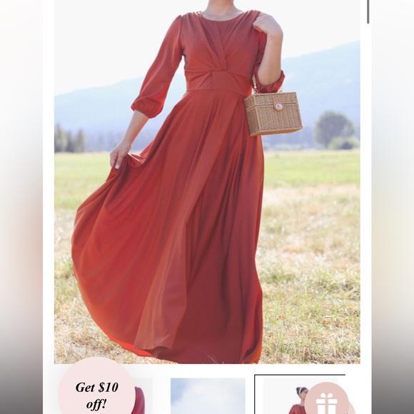 Dainty Jewells Elegant Red Evening Gown - Picture 10 of 11